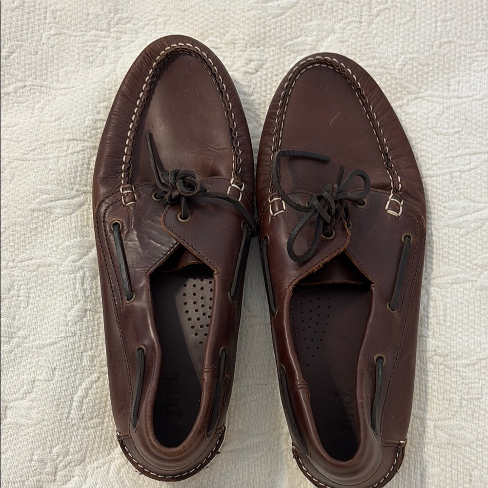 Men's Brown Leather Boat Shoes